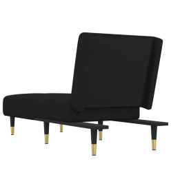 Chaise longue noir velours