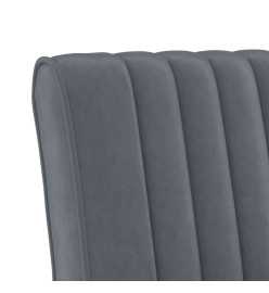 Fauteuil sans accoudoirs gris foncé velours