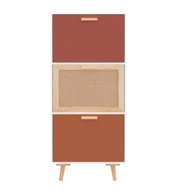 Armoire à chaussures blanc 52x25x120 cm bois d'ingénierie