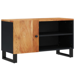 Meuble TV 80x33x46 cm bois d'acacia solide et d'ingénierie