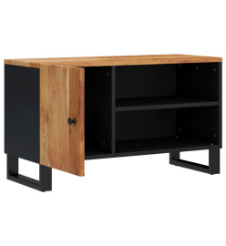 Meuble TV 80x33x46 cm bois d'acacia solide et d'ingénierie