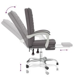 Fauteuil inclinable de bureau Gris Similicuir