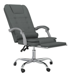 Fauteuil de massage inclinable de bureau Gris foncé Tissu