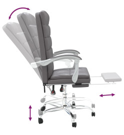 Fauteuil inclinable de bureau Gris Similicuir