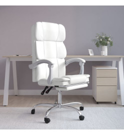 Fauteuil inclinable de bureau Blanc Similicuir