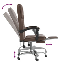 Fauteuil inclinable de bureau Marron Similicuir