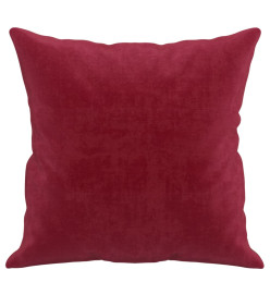 Coussins décoratifs 2 pcs Rouge bordeaux 40x40 cm Velours