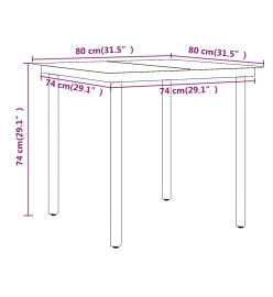 Ensemble de salle à manger de jardin avec coussins 3 pcs Marron