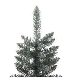 Sapin de Noël artificiel mince avec support Vert 240 cm PVC