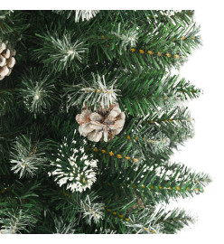 Sapin de Noël artificiel mince avec support 120 cm PVC