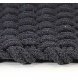 Tapis rectangulaire Anthracite 180x250 cm Coton