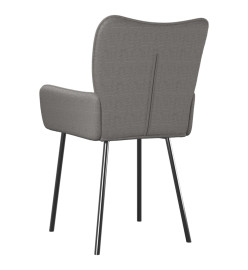 Chaises à manger lot de 2 gris clair tissu