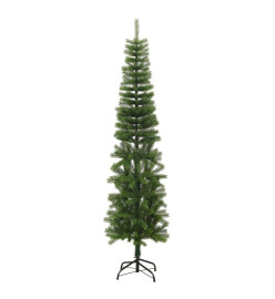 Sapin de Noël artificiel mince avec support 240 cm PE