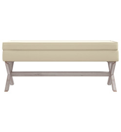 Tabouret de rangement Beige 110x45x49 cm Lin