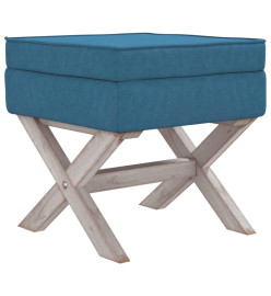 Tabouret de rangement Bleu 45x45x49 cm Velours