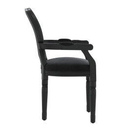 Chaise à manger noir 54x56x96,5 cm velours