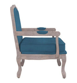 Fauteuil bleu 64x64x90 cm velours