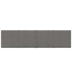 Panneaux muraux 12 pcs Gris clair 60x15 cm Tissu 1,08 m²