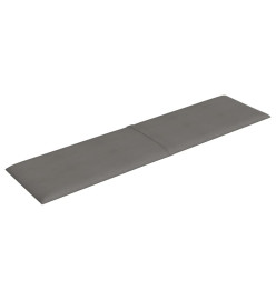 Panneaux muraux 12 pcs Gris clair 60x15 cm Tissu 1,08 m²