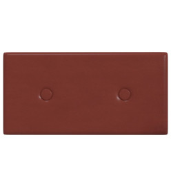 Panneaux muraux 12pcs Rouge bordeaux 30x15 cm Similicuir 0,54m²