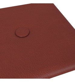 Panneaux muraux 12pcs Rouge bordeaux 30x15 cm Similicuir 0,54m²