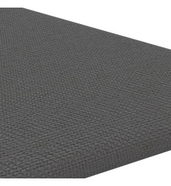 Panneaux muraux 12 pcs Gris foncé 30x30 cm Tissu 0,54 m²