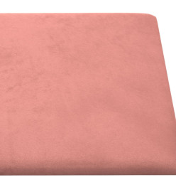 Panneaux muraux 12 pcs Rose 90x15 cm Velours 1,62 m²