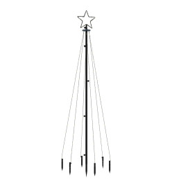 Sapin de Noël avec piquet Blanc froid 108 LED 180 cm