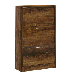 Armoire à chaussures Chêne fumé 63x24x103 cm Bois d'ingénierie