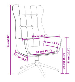 Chaise de relaxation Marron brillant Similicuir