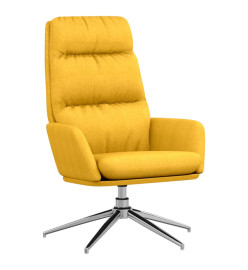 Chaise de relaxation Jaune moutarde Tissu