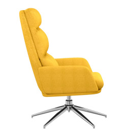 Chaise de relaxation Jaune moutarde Tissu