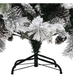 Sapin de Noël à flocons de neige et pommes de pin 195 cm PVC/PE