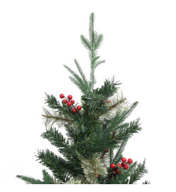 Sapin de Noël avec pommes de pin Vert 120 cm PVC et PE