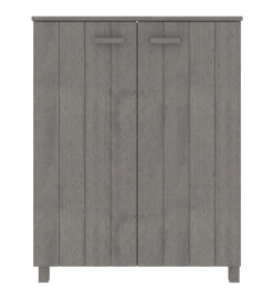 Armoire à chaussures HAMAR Gris clair 85x40x108 cm Pin massif