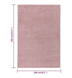 Tapis à poils courts 200x290 cm Rose