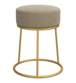 Tabouret rond Gris foncé Velours