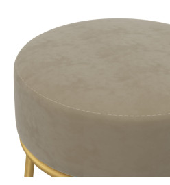 Tabouret rond Gris foncé Velours