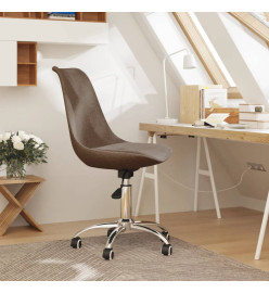 Chaise pivotante de bureau Taupe Tissu