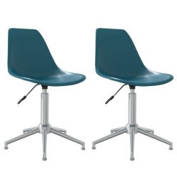 Chaises à manger pivotantes lot de 2 Turquoise PP