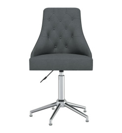 Chaise pivotante de bureau Gris foncé Tissu