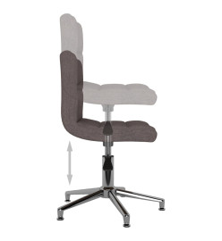 Chaises pivotantes à manger lot de 2 taupe tissu