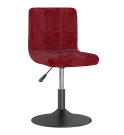 Tabouret de bar pivotant Rouge bordeaux Velours