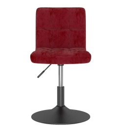 Tabouret de bar pivotant Rouge bordeaux Velours