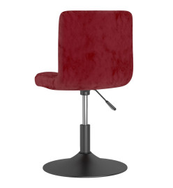 Tabouret de bar pivotant Rouge bordeaux Velours