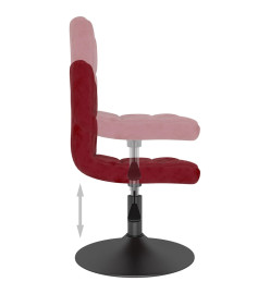 Tabouret de bar pivotant Rouge bordeaux Velours