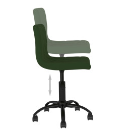 Chaise pivotante de salle à manger Vert foncé Velours