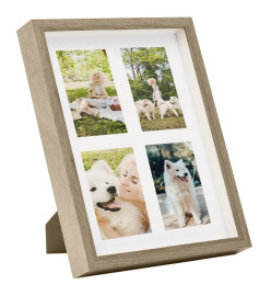 Cadres photo 3D 5pcs Bois foncé 28x35cm pour photos 4x(10x15cm)