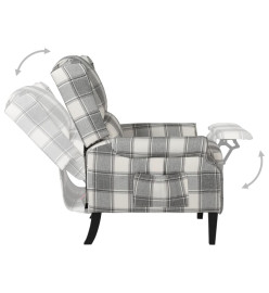 Fauteuil inclinable Gris blanc Tissu