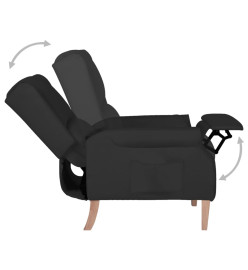 Fauteuil inclinable Noir Tissu